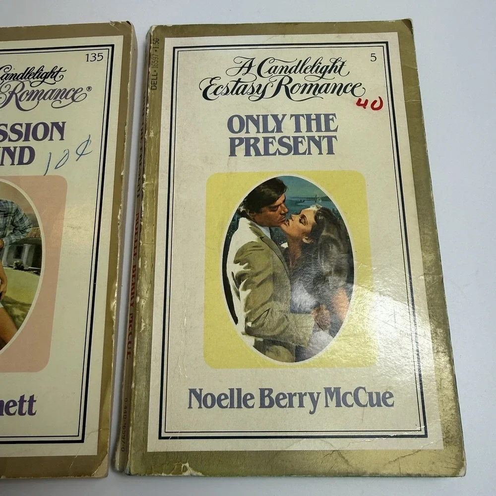 Candlelight Ecstasy Romance Paperback Books Lot of 2 80's First Printing